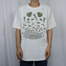 画像2: 90's〜 LIBERTY GRAPHICS "Diana Dee Tyler" USA製 カエルイラストプリントTシャツ L (2)