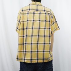 画像3: 60's Palermo SANFORIZED チェック柄 コットンオープンカラーシャツ XL (3)