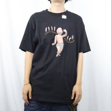画像3: 【お客様HOLD中】OOGACHAKA USA製 キャラクタープリントTシャツ BLACK L (3)