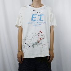 画像3: 80's E.T. ペンキペイント SF映画プリントTシャツ (3)