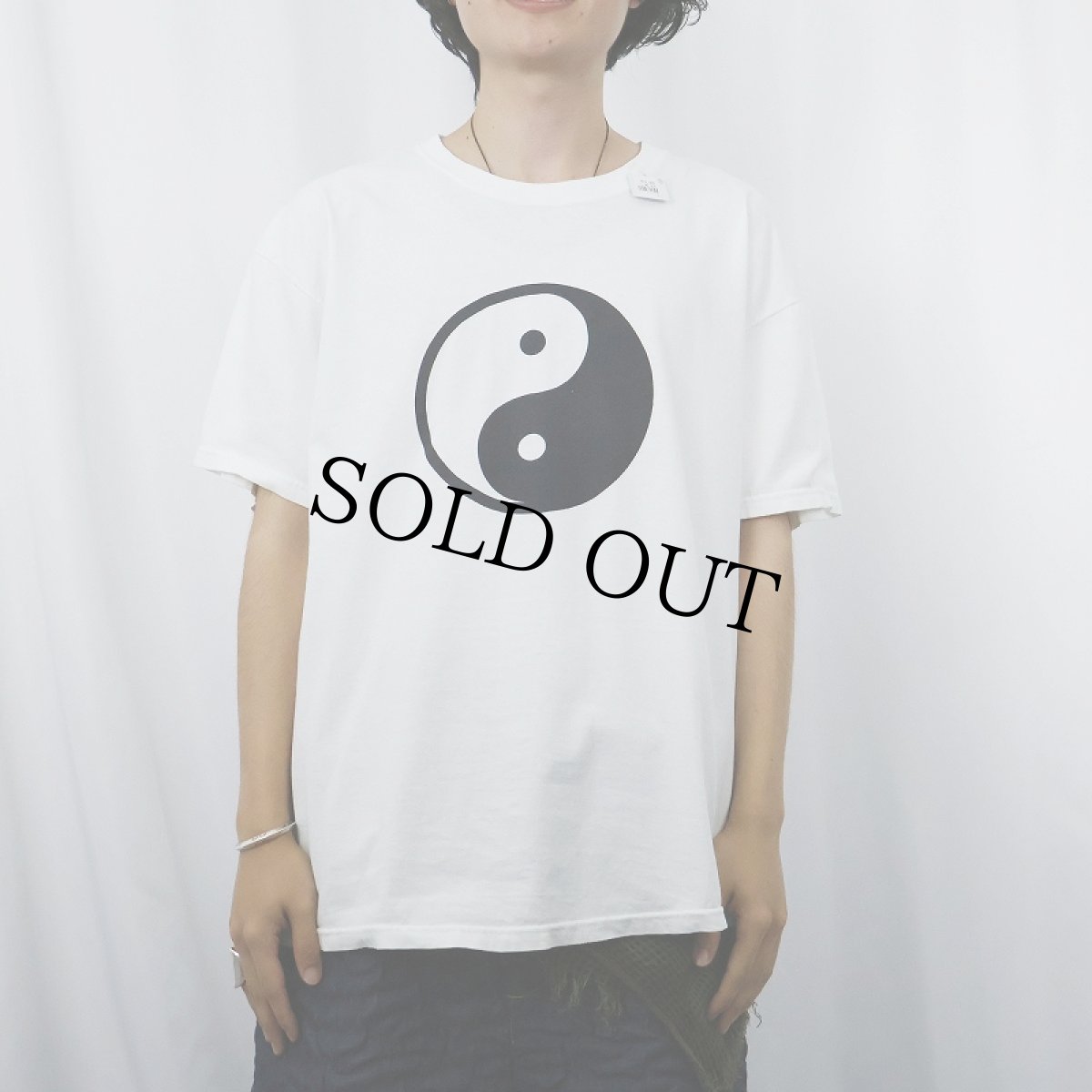 画像2: 陰陽プリントTシャツ XL (2)