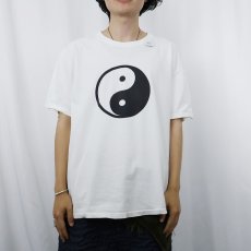 画像2: 陰陽プリントTシャツ XL (2)