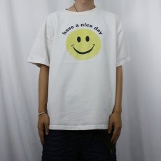 画像3: 90's〜 USA製 "have a nice day asshole" スマイルプリントTシャツ L (3)