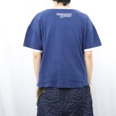 画像3: handsome 3 some エロプリント リンガーTシャツ L (3)