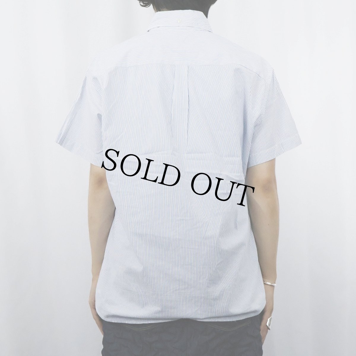 画像3: 60's BRENT ストライプ柄 ボタンダウンコットンシャツ L (3)