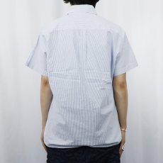 画像3: 60's BRENT ストライプ柄 ボタンダウンコットンシャツ L (3)