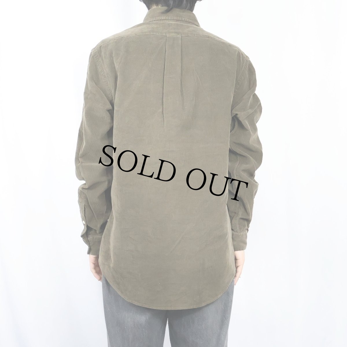 画像3: POLO Ralph Lauren "CUSTOM FIT" ロゴ刺繍 コーデュロイ ボタンダウンシャツ BROWN L (3)