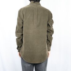 画像3: POLO Ralph Lauren "CUSTOM FIT" ロゴ刺繍 コーデュロイ ボタンダウンシャツ BROWN L (3)