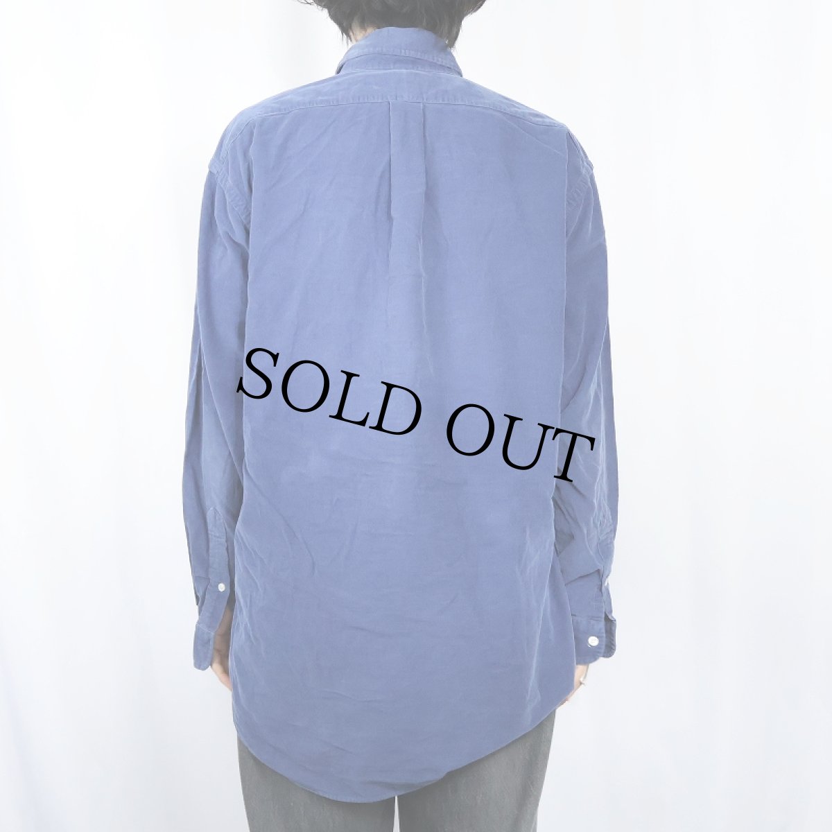 画像3: POLO Ralph Lauren "BLAKE" ロゴ刺繍 コーデュロイ ボタンダウンシャツ M (3)