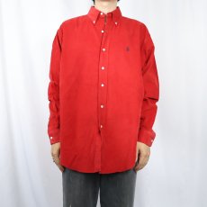 画像2: POLO Ralph Lauren "BLAKE" ロゴ刺繍 コーデュロイ ボタンダウンシャツ M (2)
