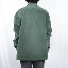 画像3: POLO Ralph Lauren 猫目ボタン コーデュロイオープンカラーシャツ GREEN XXL (3)