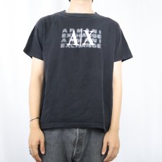 画像2: ARMANI EXCHANGE ロゴプリントTシャツ BLACK S (2)