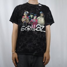 画像2: GORILLAZ ロックバンド タイダイTシャツ BLACK M (2)