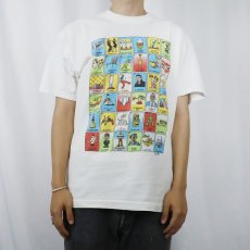 画像2: 90's Ken Brown USA製 "Loteria" アートプリントTシャツ L (2)