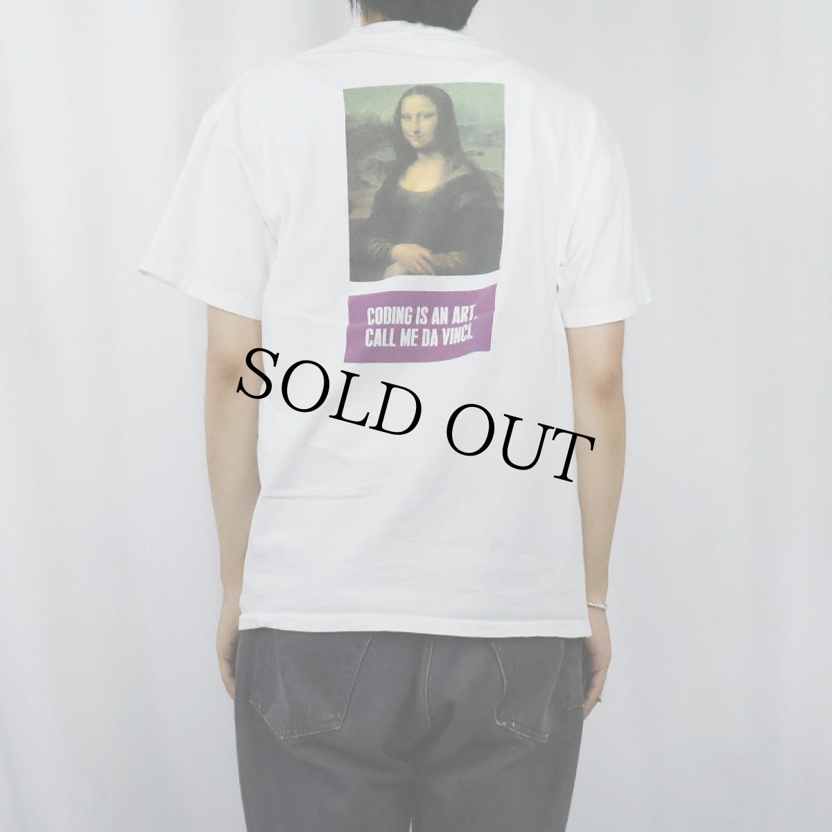 画像3: 90's MEDICODE "Mona Lisa" アートプリント 企業Tシャツ L (3)