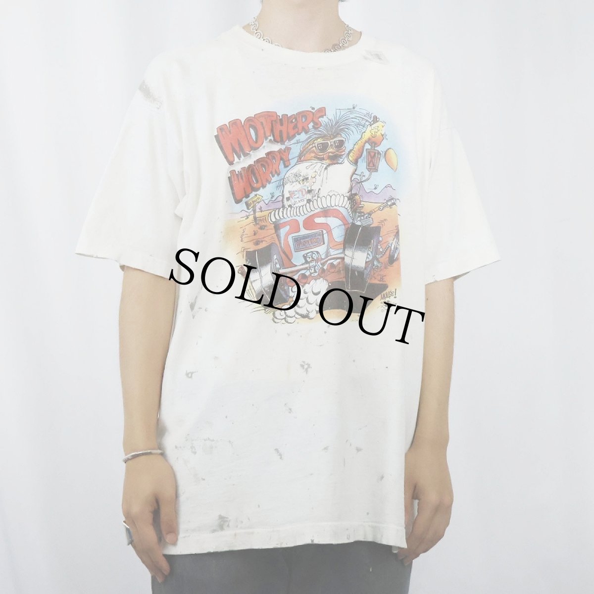 画像3: 90's Stanley Mouse "MORTHER'S WORRY" アートプリントTシャツ M (3)