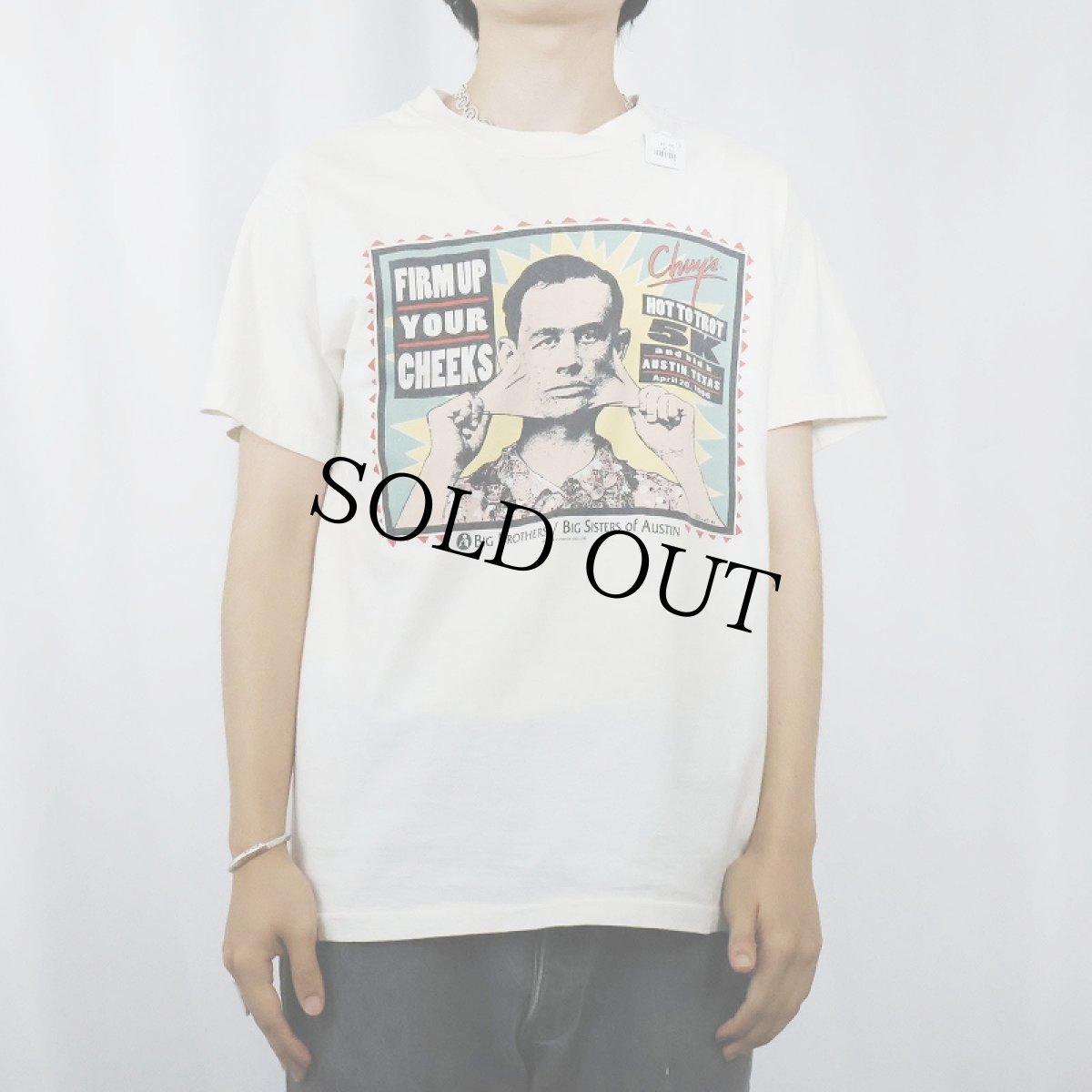 画像3: 90's BIG BROTHERS / BIG SISTERS OF AUTTIN USA製 "FIRM UP YOUR CHEEKS " プリントTシャツ M (3)