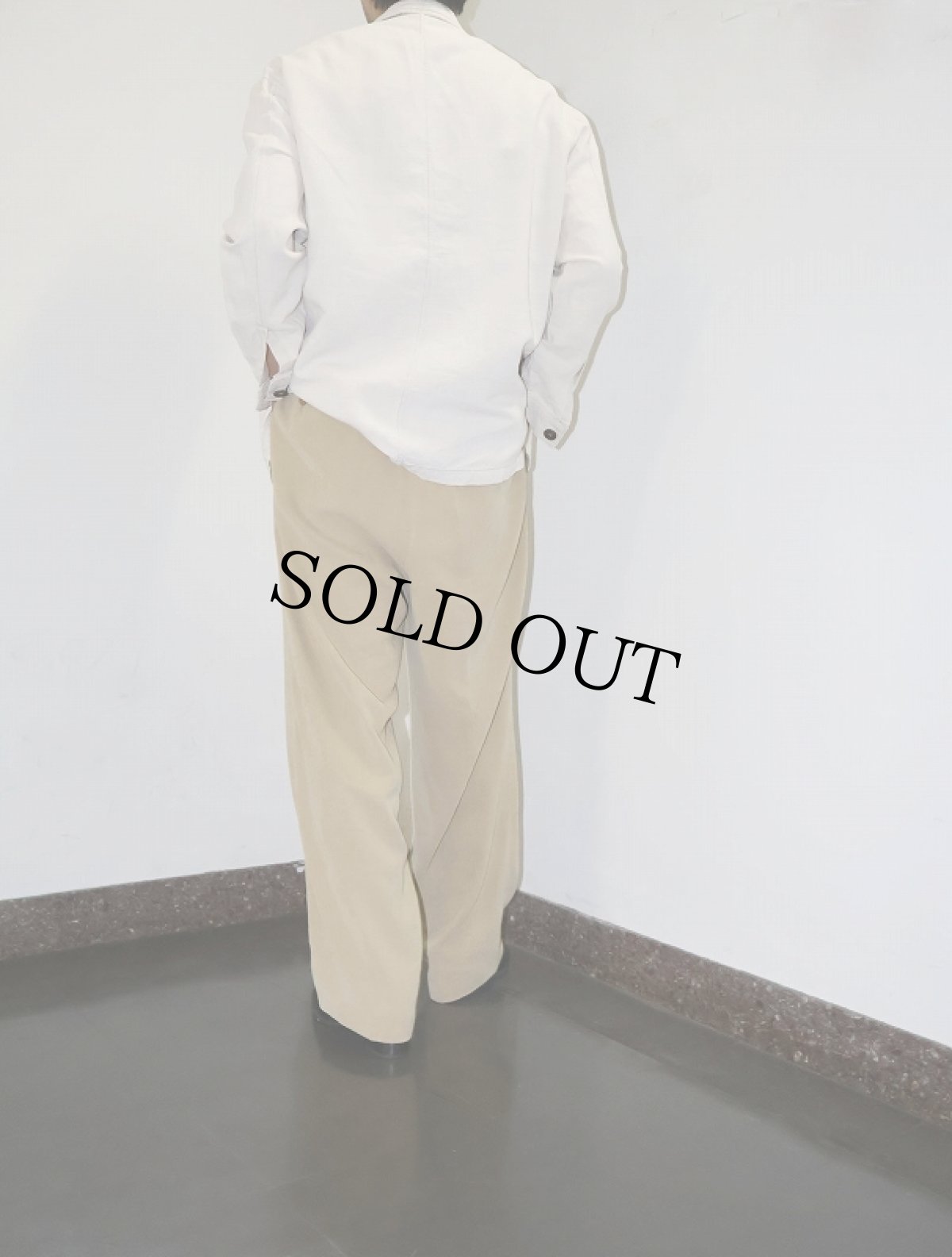 画像2: BALENCIAGA SPORTS ポリエステル×レーヨン 2タックスラックス W36 (2)