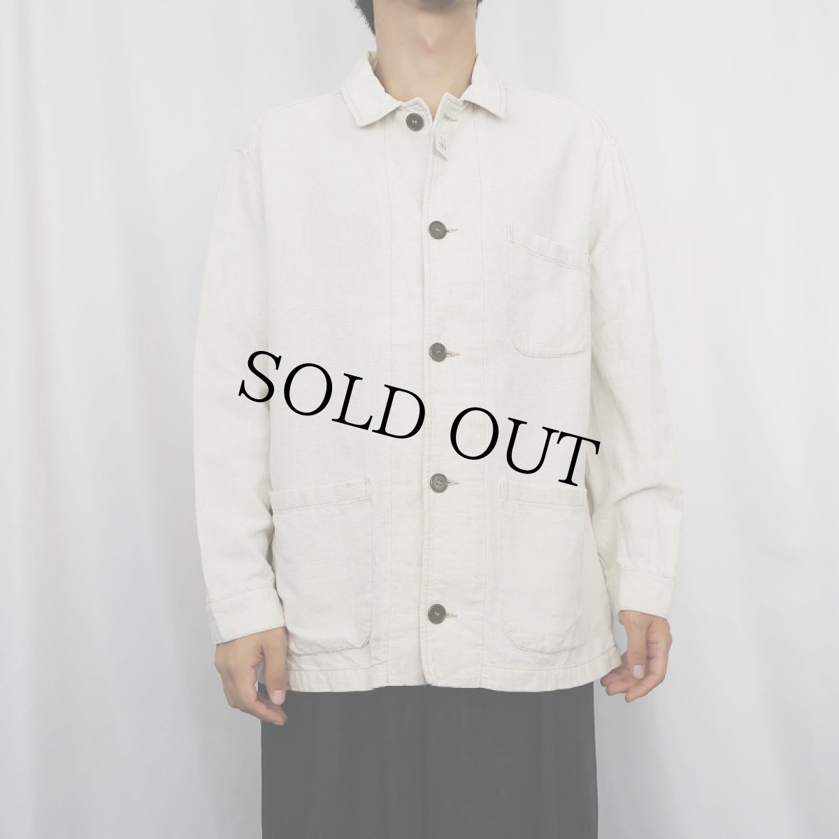 画像3: リネン カバーオール (3)