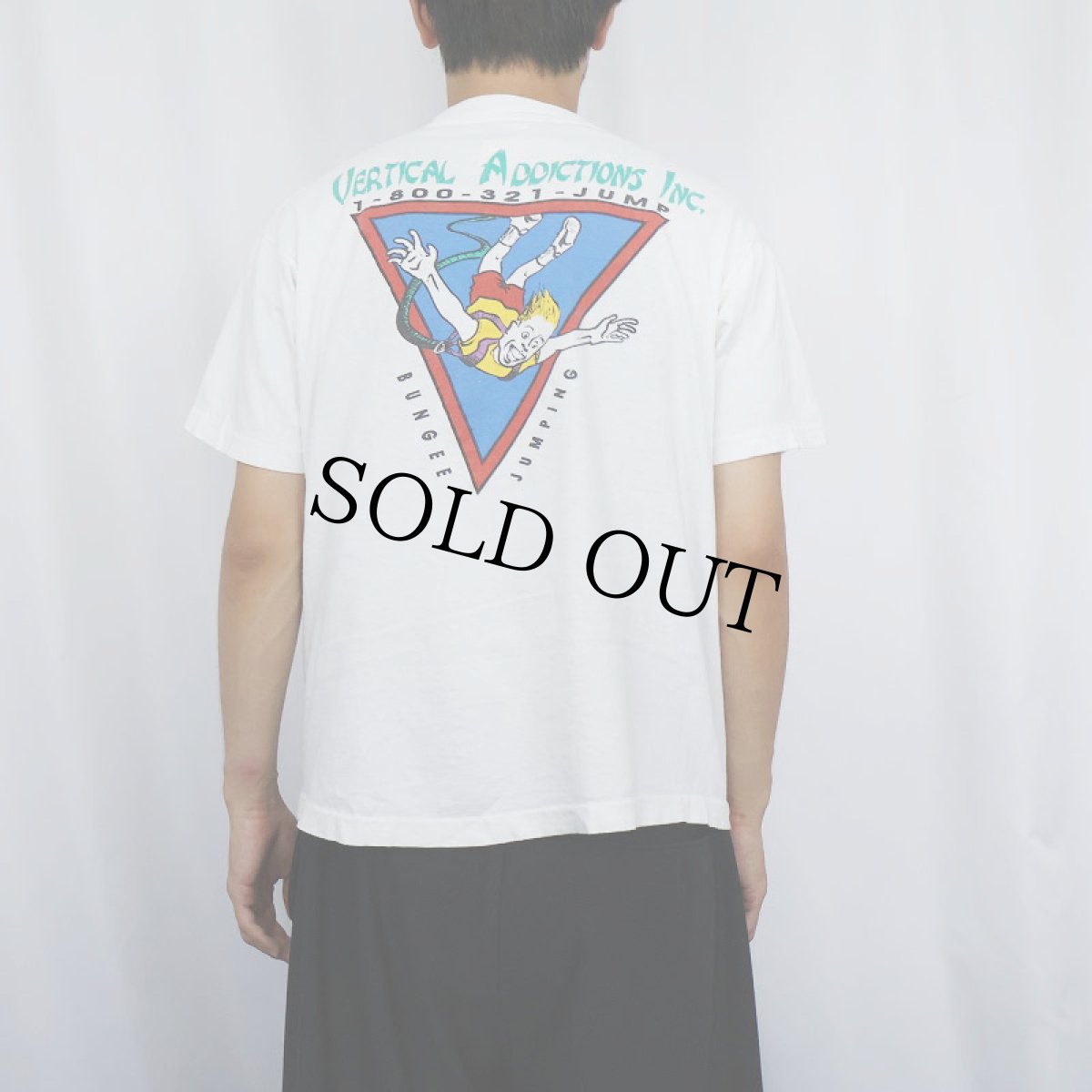 画像4: 90's USA製 "BUNGEE JUMP" ファニーイラストプリントTシャツ L (4)