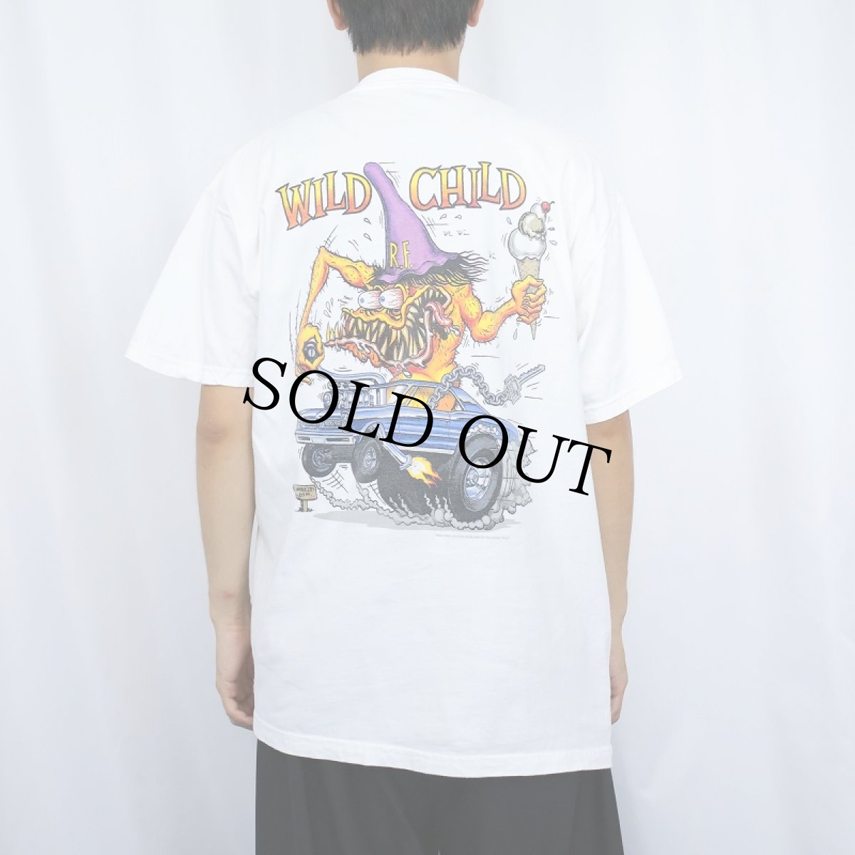 画像4: RAT FINK USA製 "WILD CHILD" キャラクタープリントTシャツ L (4)