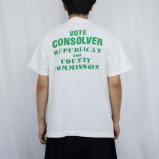 画像3: 90's USA製 "ST.PATTY'S REPUBLICAN" 像イラスト メッセージプリントTシャツ L  (3)