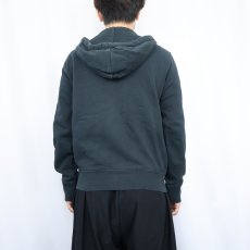 画像3: POLO Ralph Lauren ロゴ刺繍 スウェットジップパーカー BLACK M (3)