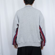 画像3: 90's RUSSELL ATHLETIC USA製 ラインデザイン ハーフジップスウェット XL (3)