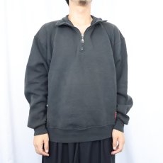 画像2: 90's RUSSELL ATHLETIC USA製 無地 ハーフジップスウェット XL (2)