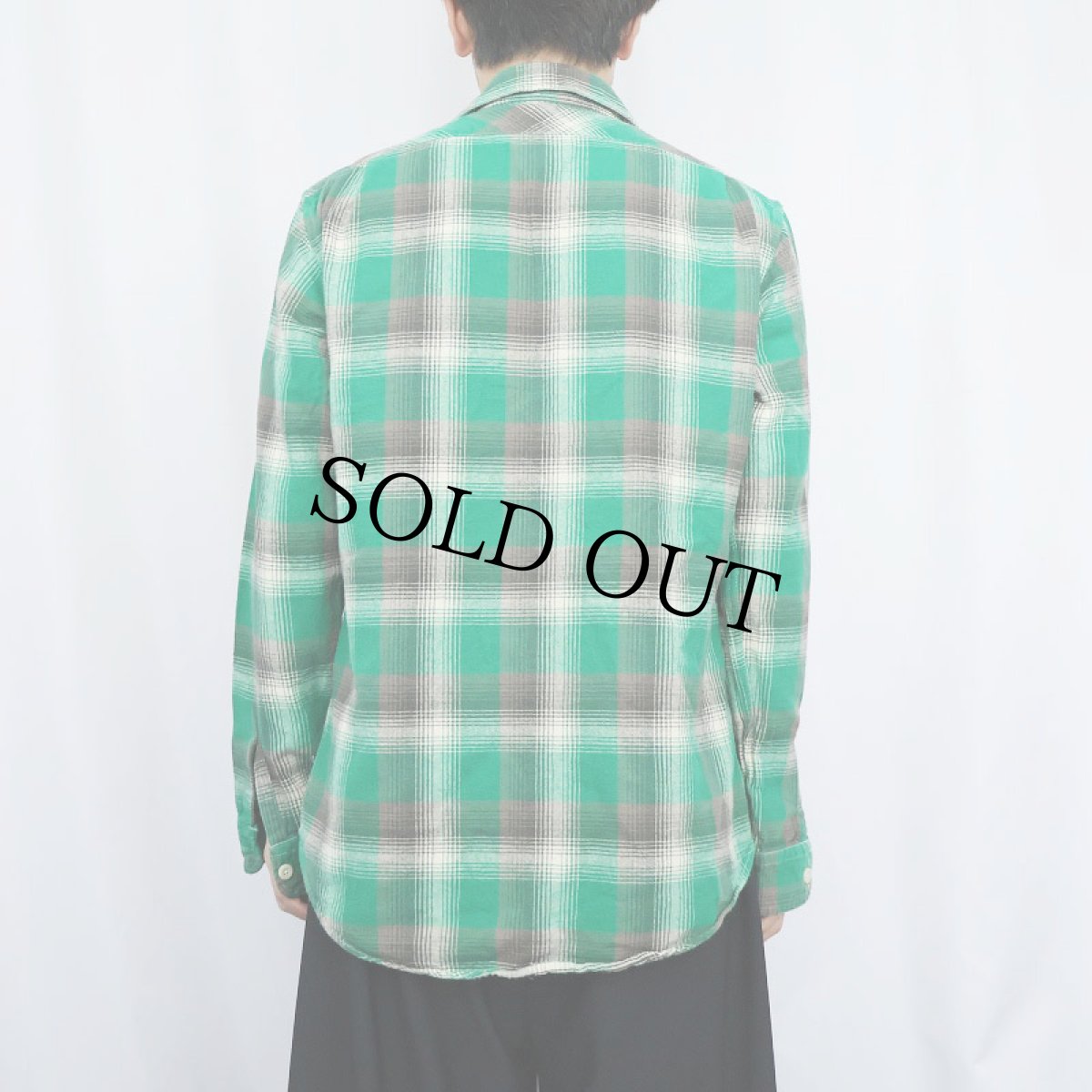 画像3: POLO Ralph Lauren オンブレーチェック柄 ヘビーネルシャツ M (3)