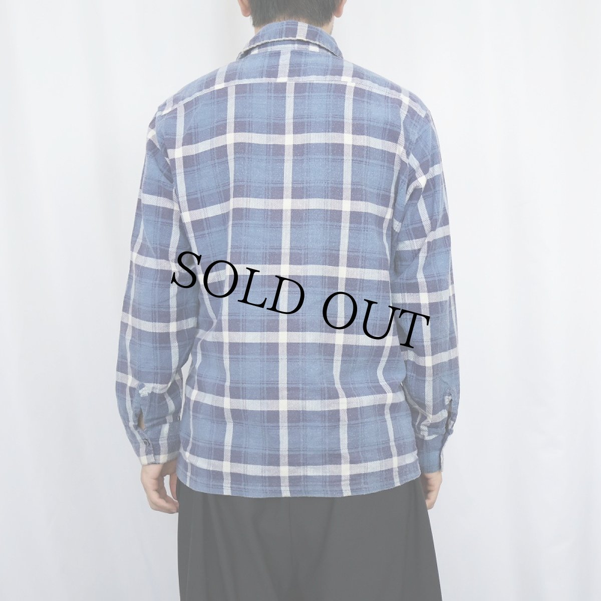 画像3: 70's K mart チェック柄 プリントネルシャツ M (3)