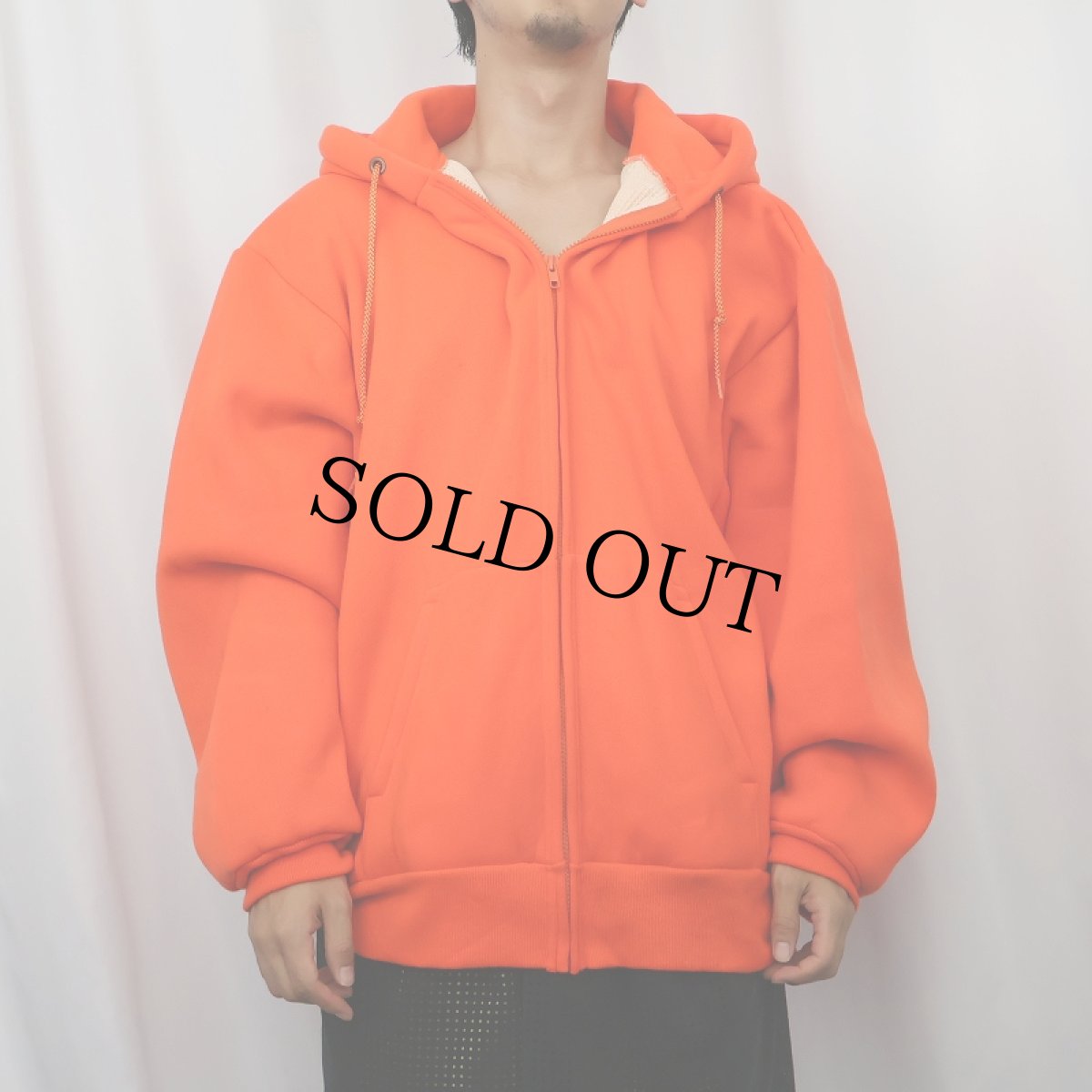 画像2: 90's CAMBER USA製 裏サーマル スウェットジップパーカー XL (2)