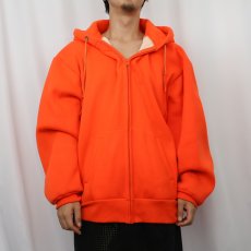 画像2: 90's CAMBER USA製 裏サーマル スウェットジップパーカー XL (2)