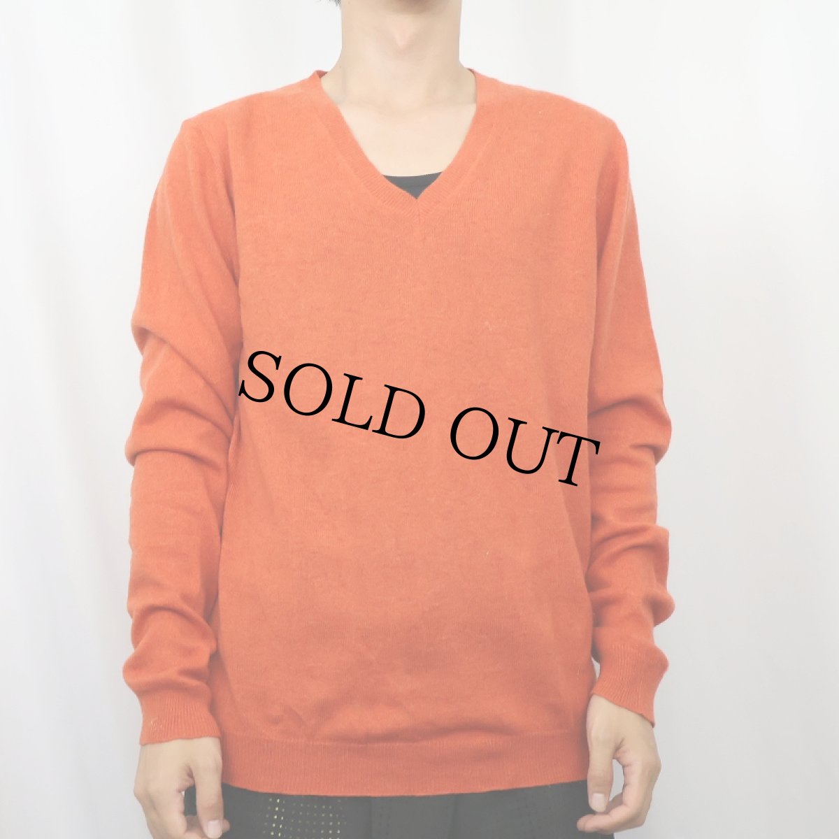 画像3: MONOPRIX homme ITALY製 Vネック カシミアニットセーター L (3)