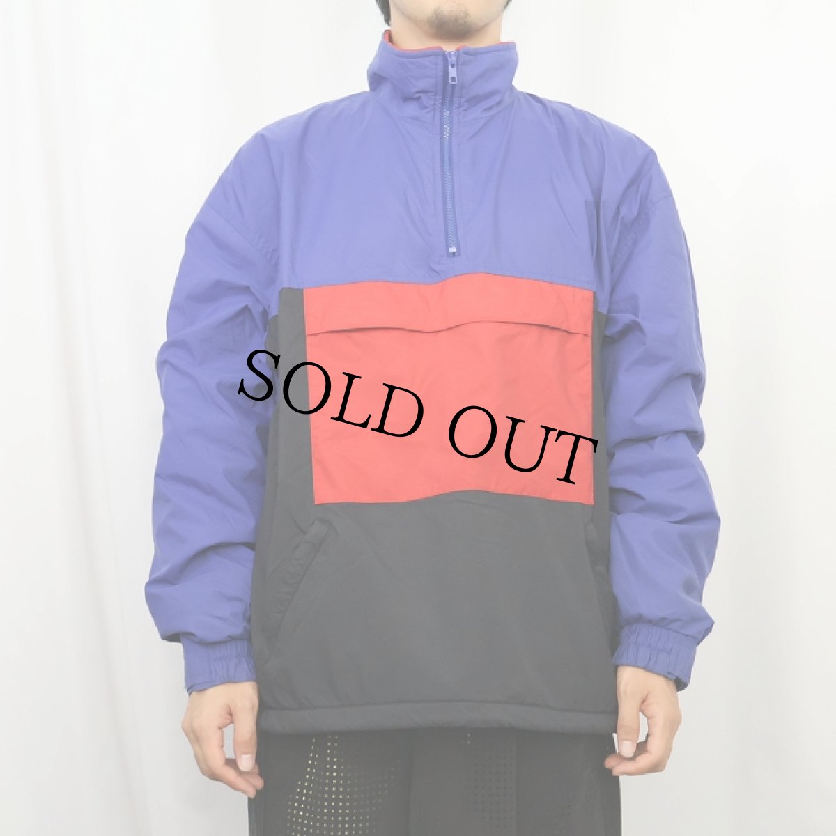 画像2: 【SALE】 90's GAP TECH 裏フリース ナイロンプルオーバージャケット M (2)