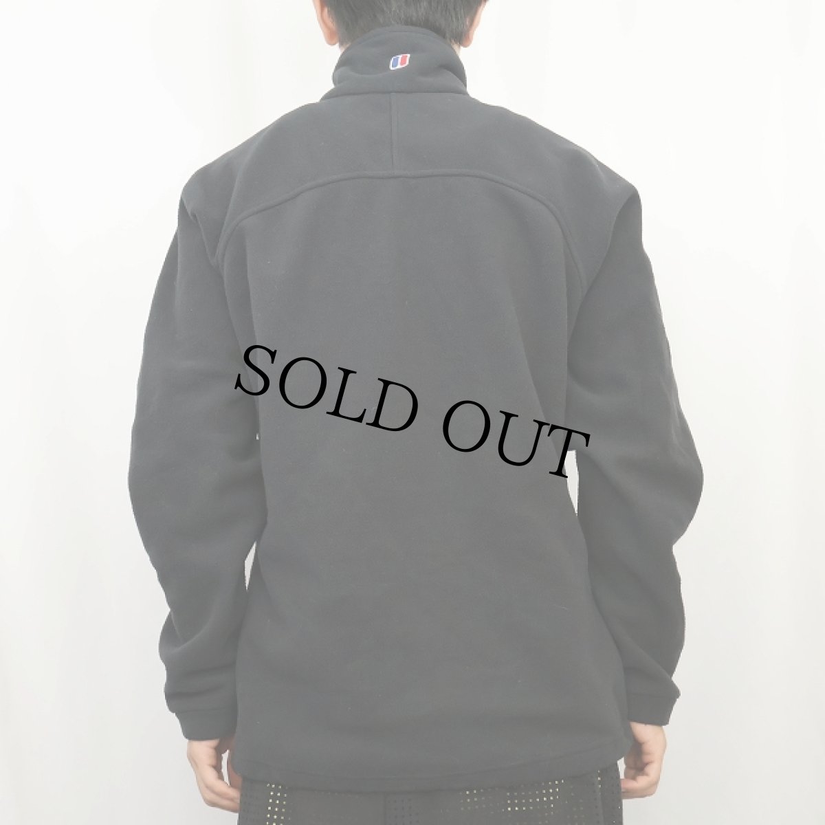 画像3: berghaus ロゴ刺繍 フリースジップジャケット BLACK M (3)