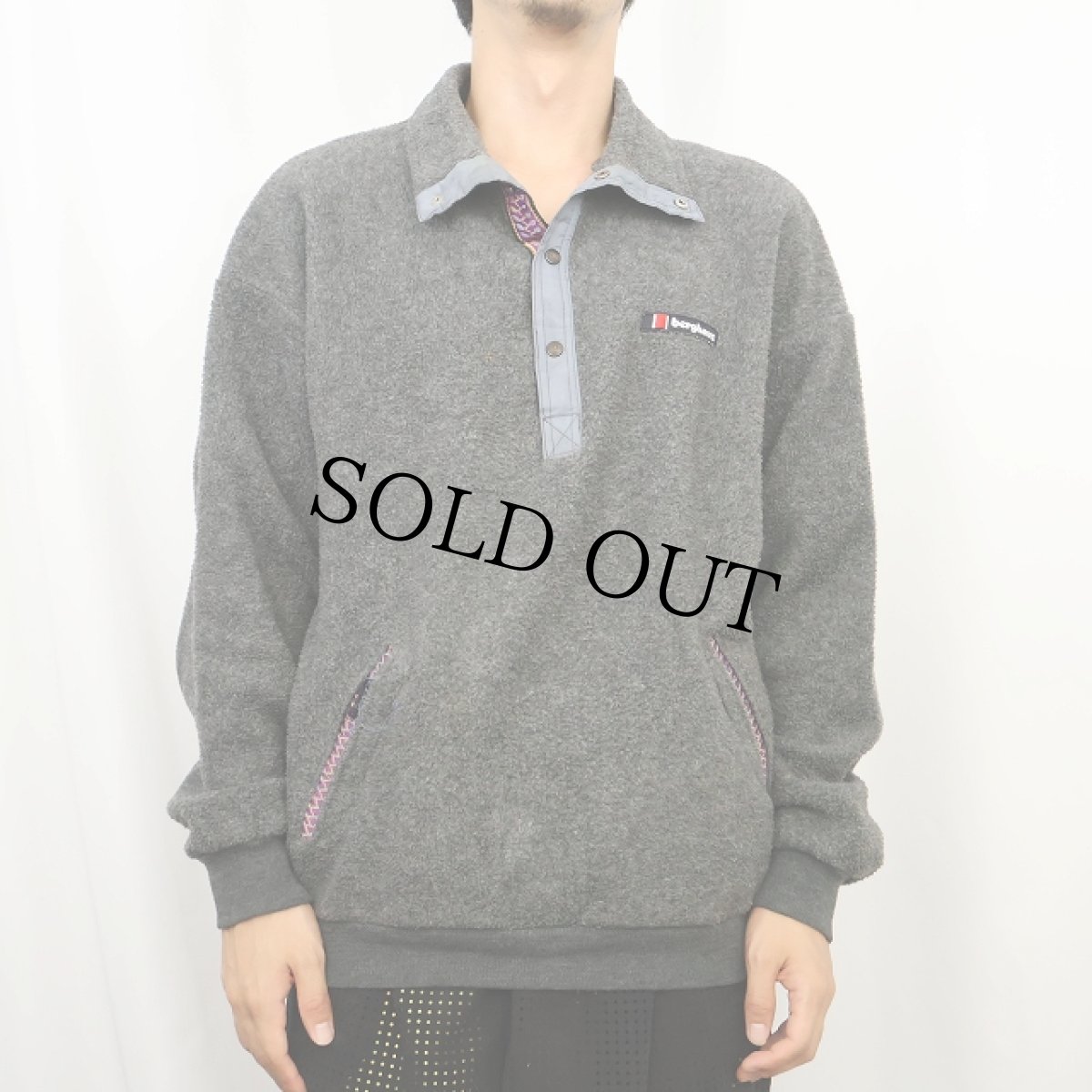 画像2: 80〜90's berghaus UK製 POLARTEC プルオーバーフリースジャケット M (2)