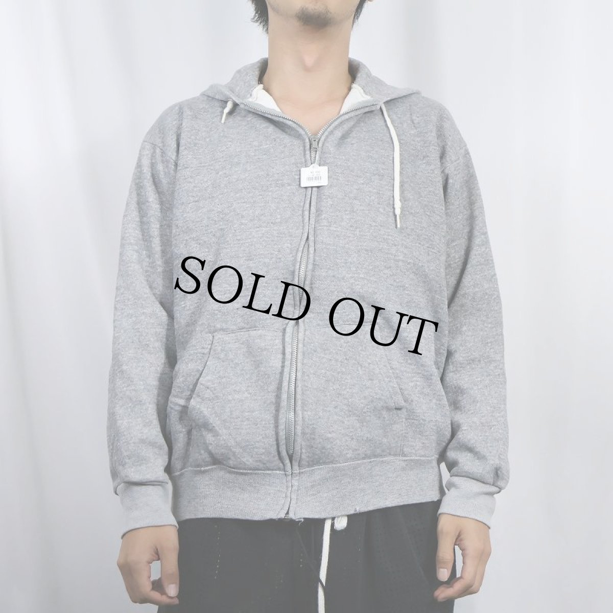 画像2: 〜80's TULTEX USA製 裏サーマル スウェットジップパーカー XL (2)