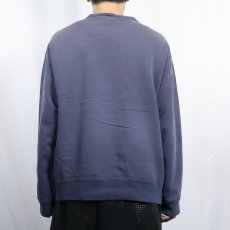 画像3: 80〜90's Champion 青刺繍タグ 後期 USA製 前V 目付き スウェット NAVY L (3)
