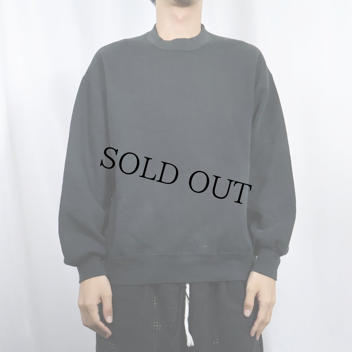 画像2: 80's JERZEES USA製 無地スウェット BLACK L (2)