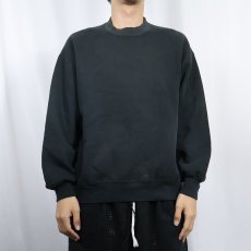 画像2: 80's JERZEES USA製 無地スウェット BLACK L (2)