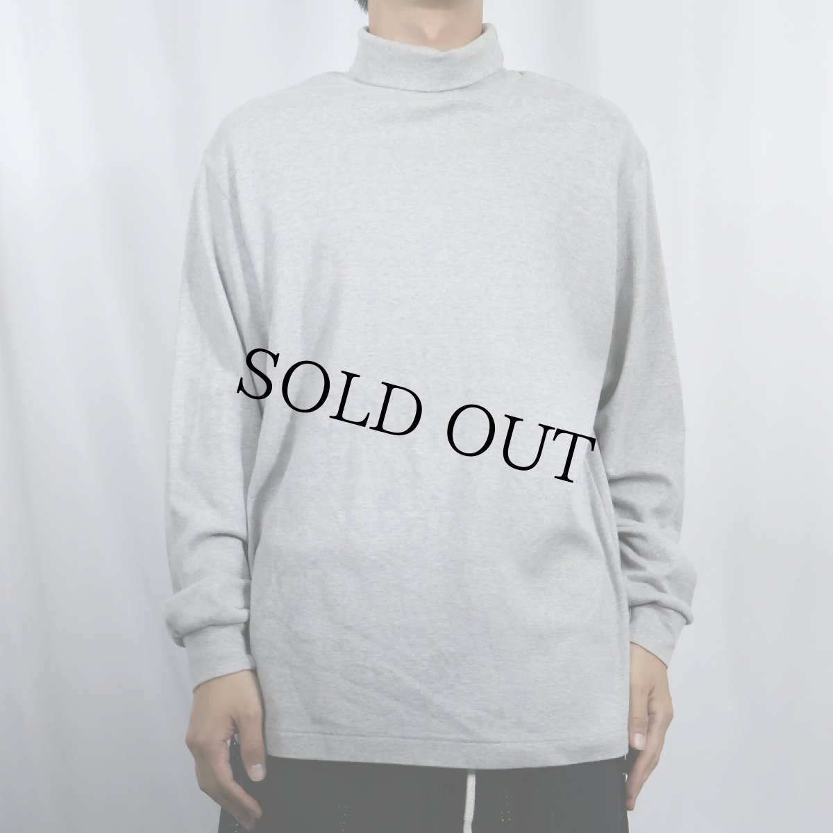 画像2: 80〜90's Eddie Bauer USA製 無地タートルネックロンT L (2)