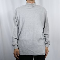 画像2: 80〜90's Eddie Bauer USA製 無地タートルネックロンT L (2)