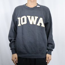 画像2: 80〜90's "IOWA" プリントスウェット DARK GRAY (2)