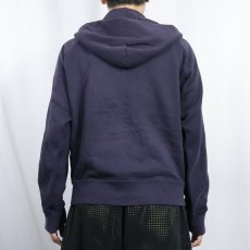 画像3: POLO Ralph Lauren ロゴ刺繍 スウェットジップパーカー NAVY M (3)