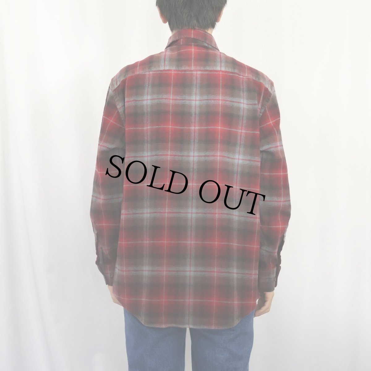 画像3: PENDLETON "MASON" オンブレーチェック柄 コットンボタンダウンシャツ L (3)