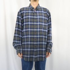 画像2: PENDLETON "MASON" オンブレーチェック柄 コットンボタンダウンシャツ XL (2)