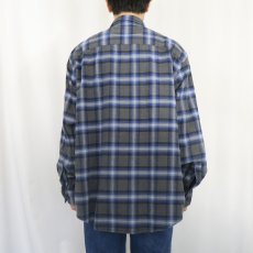 画像3: PENDLETON "MASON" オンブレーチェック柄 コットンボタンダウンシャツ XL (3)