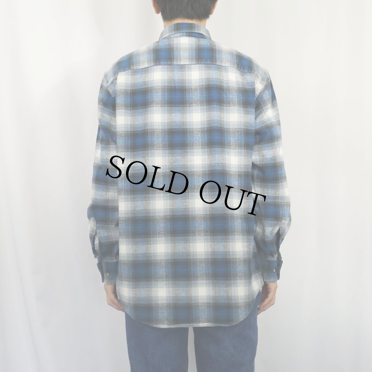 画像3: PENDLETON "MASON" オンブレーチェック柄 コットンボタンダウンシャツ M (3)