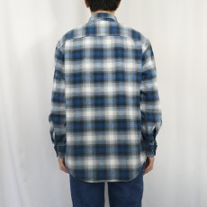 画像3: PENDLETON "MASON" オンブレーチェック柄 コットンボタンダウンシャツ M (3)